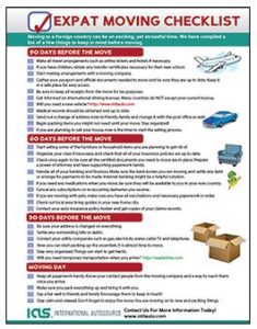 Expat Moving Checklista