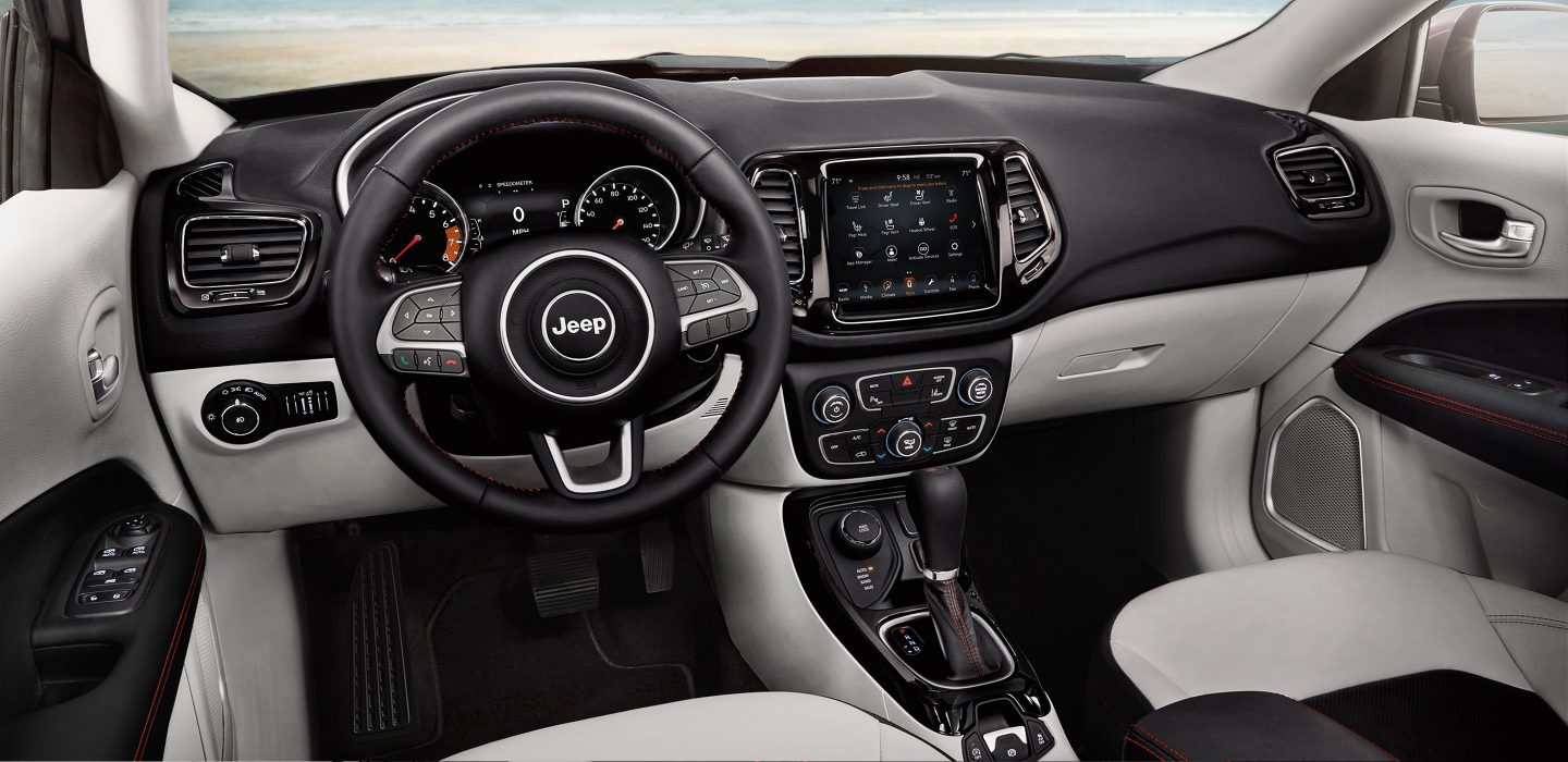 The 2018 Jeep® Compass interior rethinks and redefines the cabin experience. Quality materials, detailed craftsmanship and state-of-the-art, high-tech features blur the lines between sophistication and capability.
