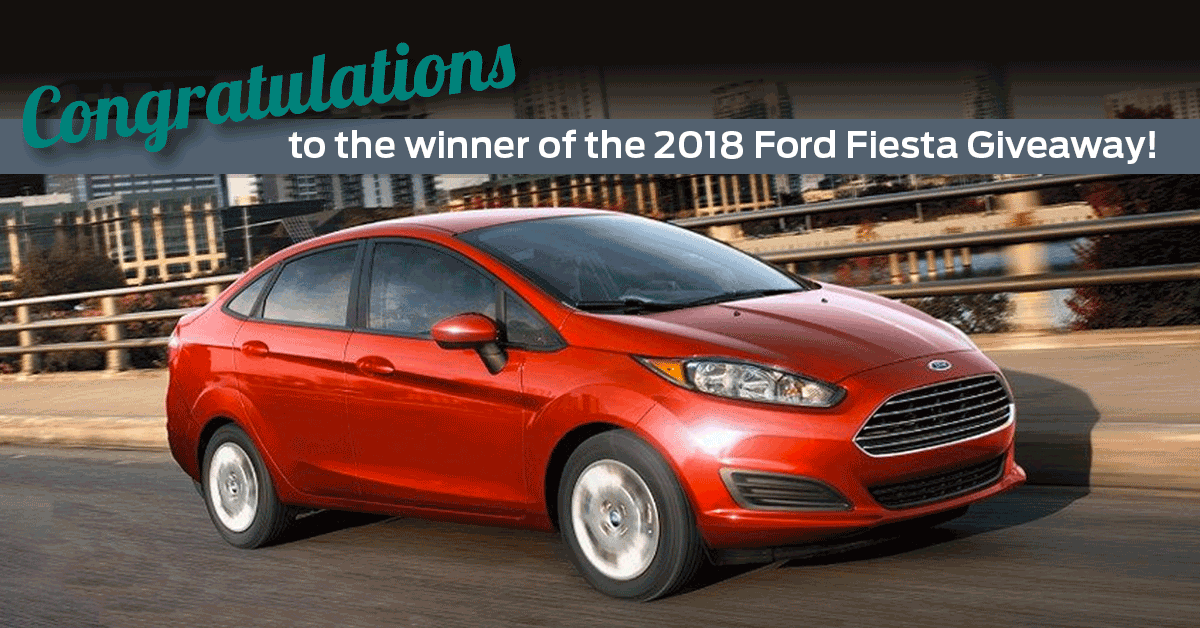 Ford Fiesta giveaway winner