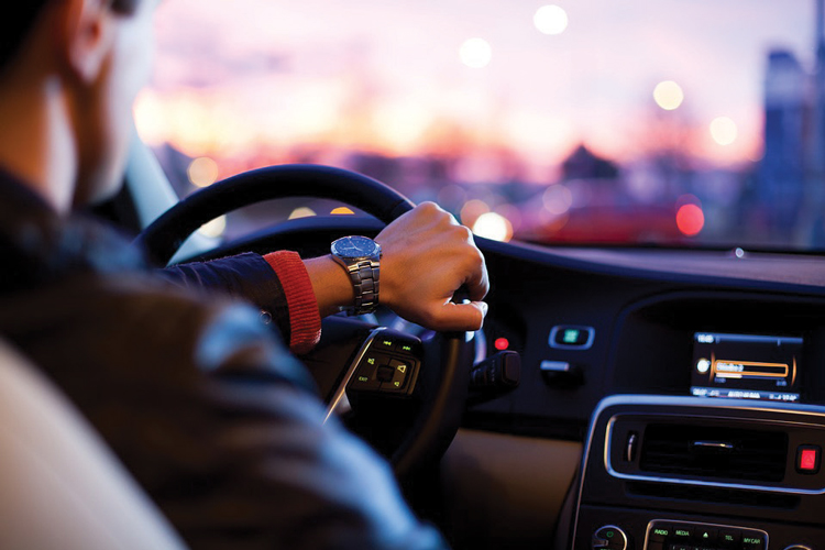 Driving at night at school