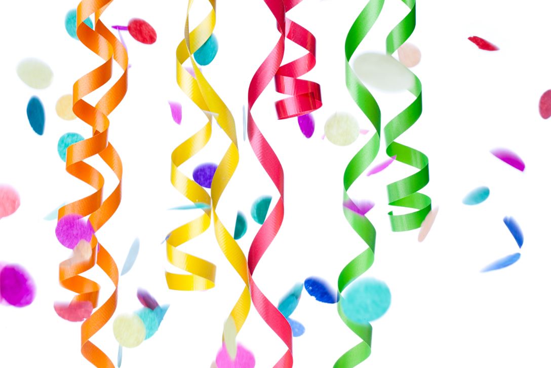 Streamers Confetti Clipart Birthday June Celebrate Decorations Holidays Dec...