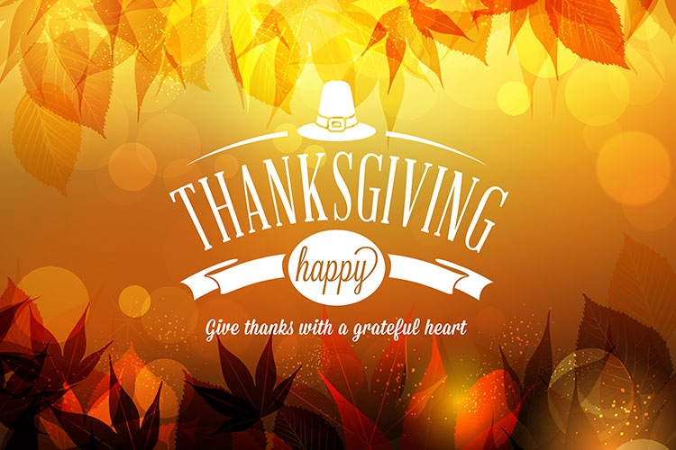Happy Thanksgiving Give Thanks with a grateful heart