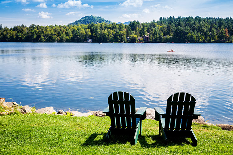 Adirondack Chairs at the lake