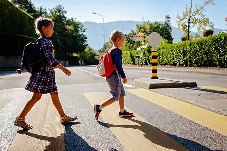 Kids in Crosswalk