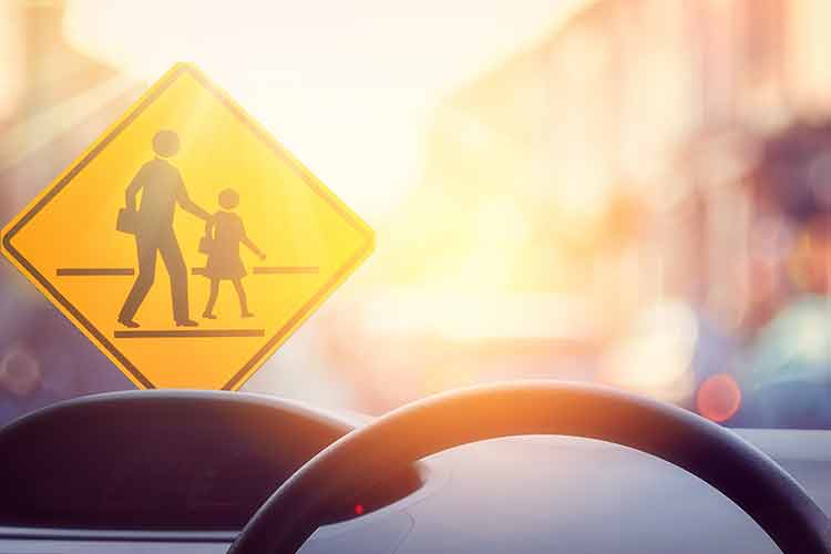 School Crossing Road Sign