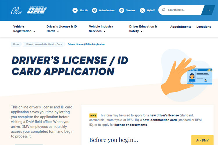 Applying for a Driver's License