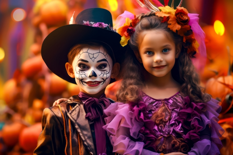 Expatriates and their kids celebrate halloween