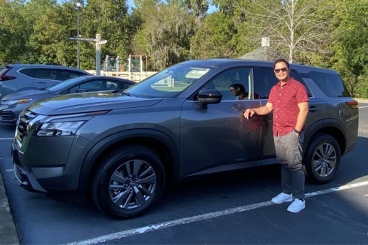 Nurse shows off new car